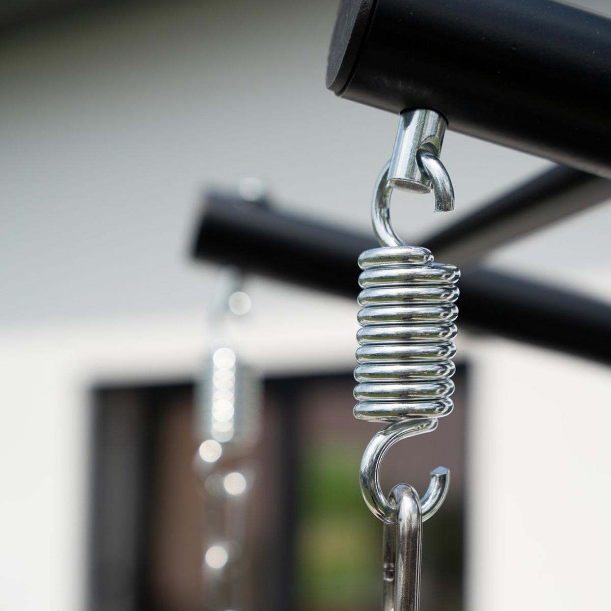 FALTBARER HÄNGESESSEL LOMA - Schwarz, 2-Sitzer - Schwarz, Kunststoff (130/123/69cm) - Home Deluxe