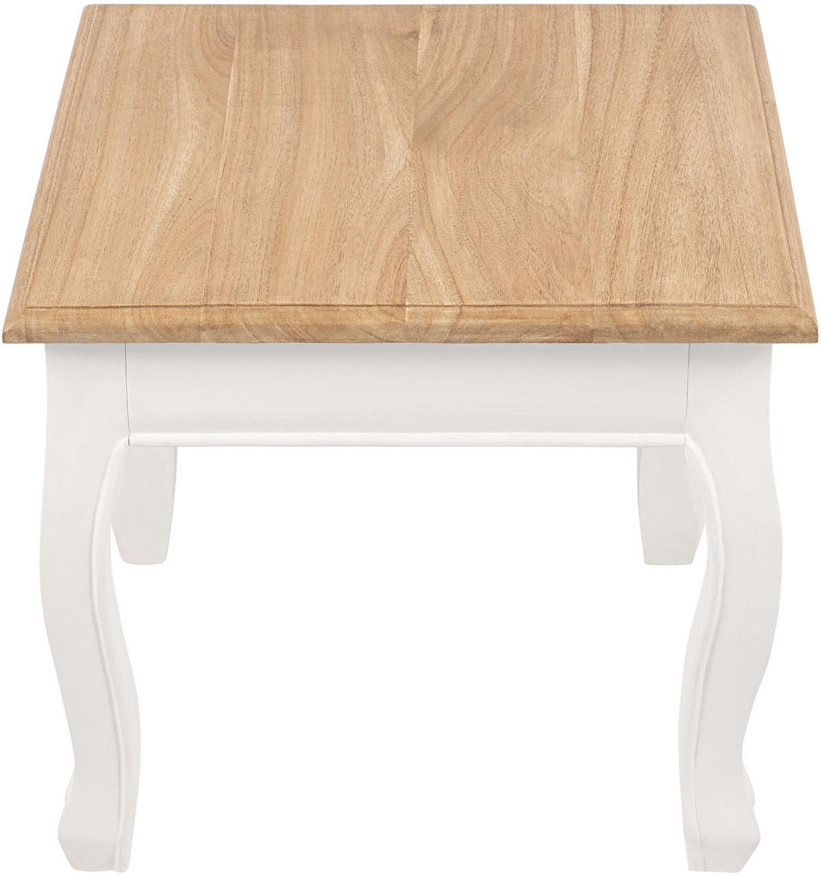 BEISTELLTISCH Alva quadratisch 50x50x45cm Holz Natura-Weiß Kleiner - Multicolor, Holz (50/50/45cm) - DELUKE