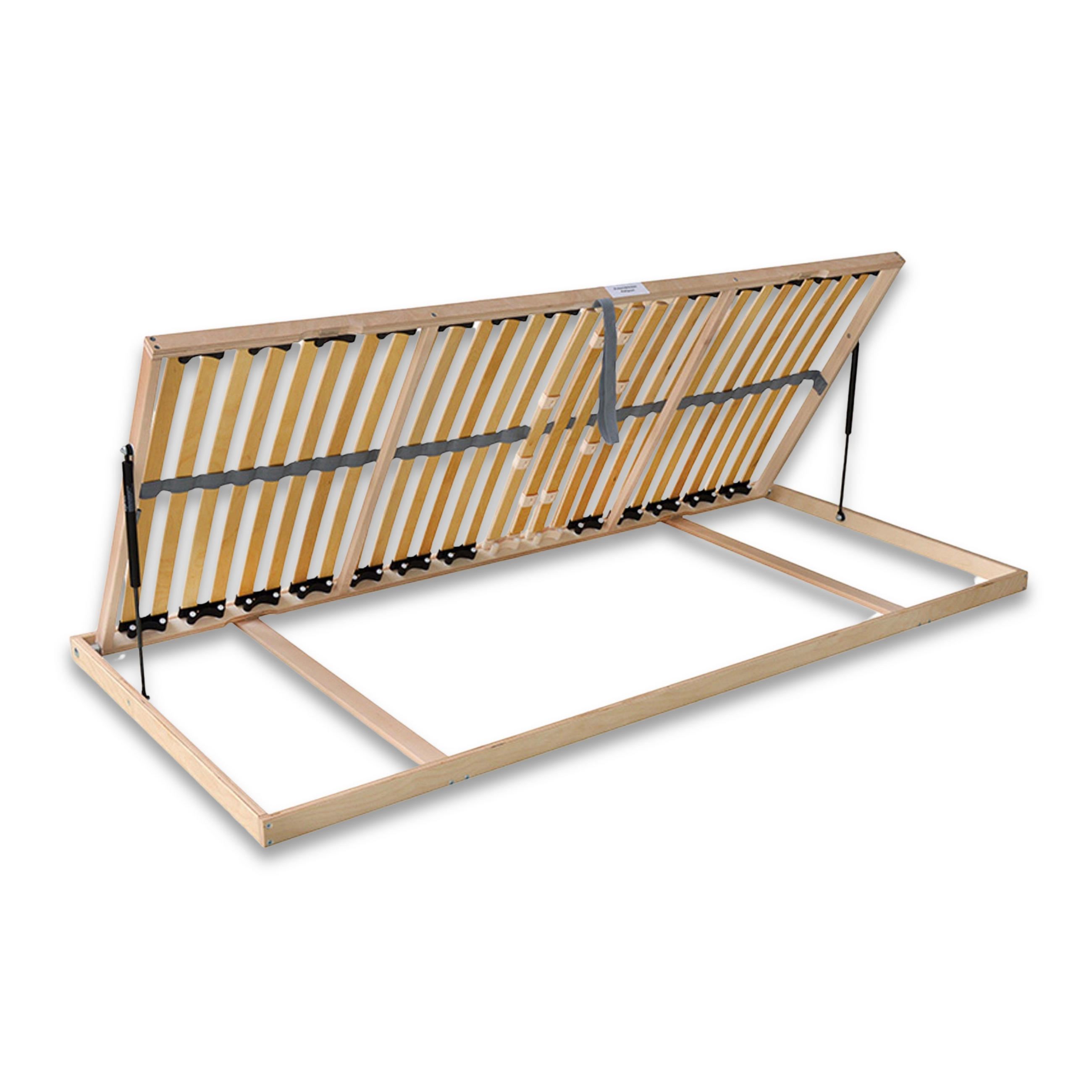 LATTENROST mit Bettkastenfunktion, Größe: 120 x 220 cm, Seite der Öffnung: Öffnung nach Links - Braun, Holz (120/220cm) - Betten-ABC