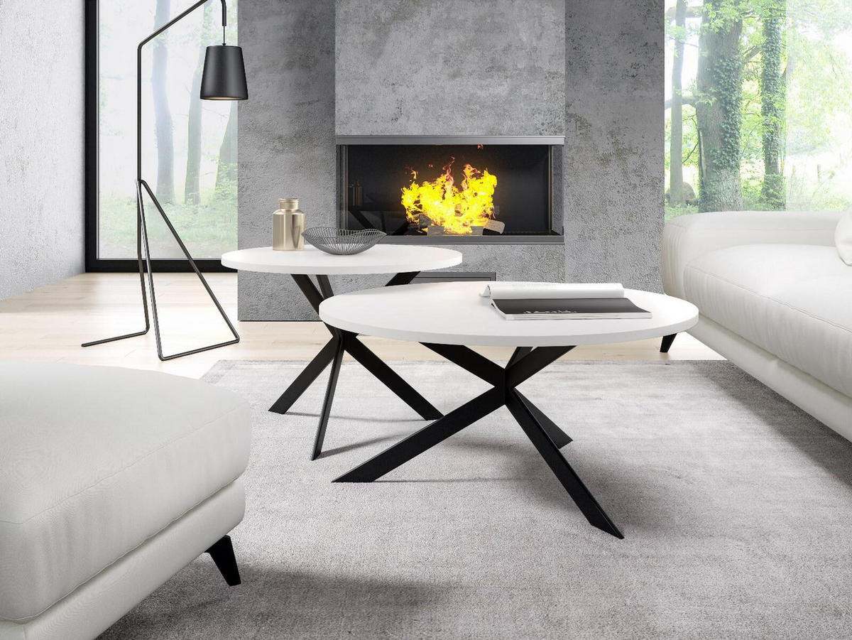 COUCHTISCH LIBRE Weiß 75x75x36 cm - Weiß, Holzwerkstoff (75/75/36cm) - FURNLUX