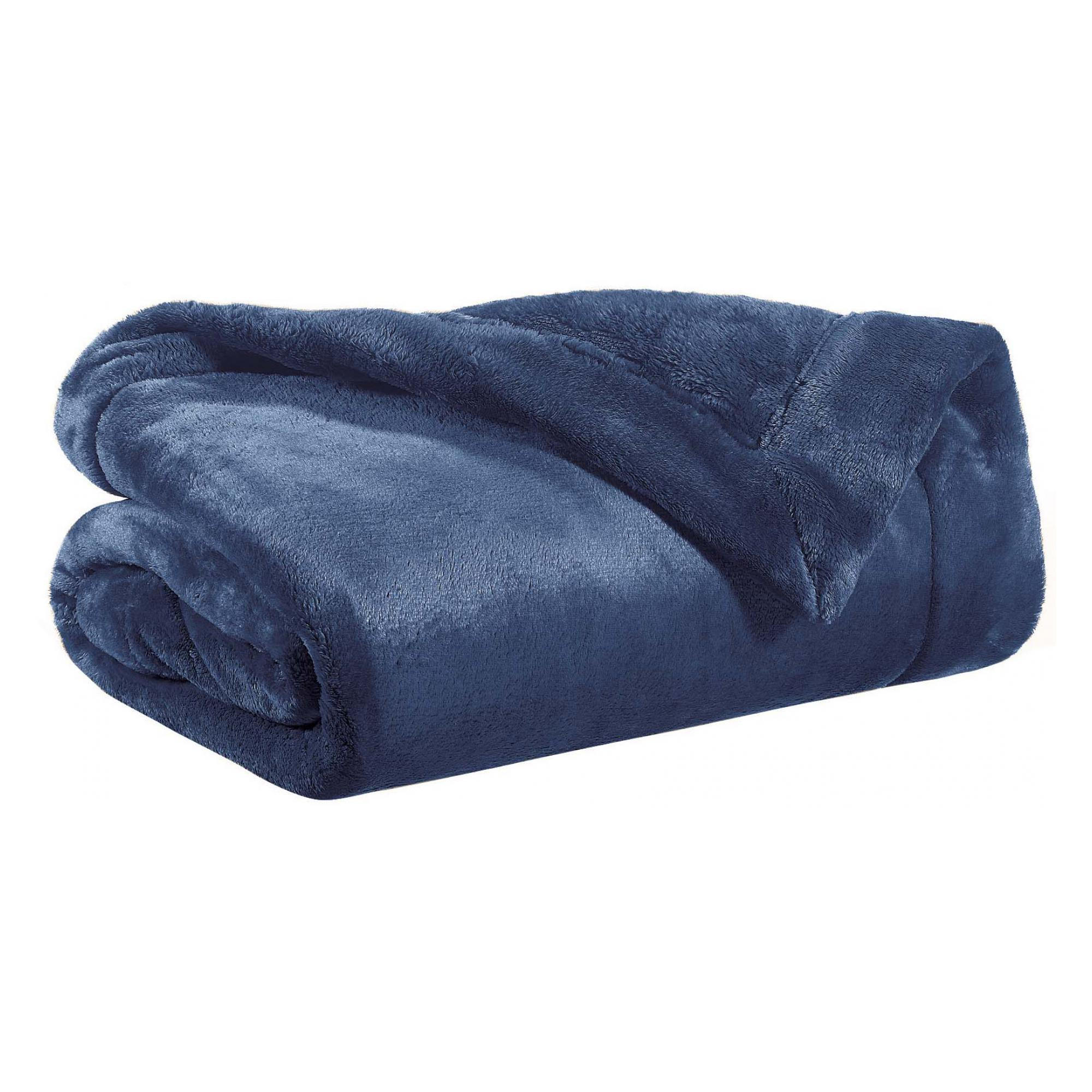 PLAID Tender tintenblau 150 x 200 cm - Dunkelblau, Textil (150/200cm) - Vivaraise