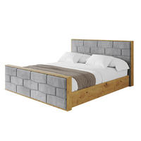 POLSTERBETT mit Bettkasten, Fußteil und Lattenrost, Boxbett mit Matratze H3/H4 - ENZO8-Z 120x200 Grau - Grau, Holzwerkstoff/Textil (120/200cm) - ALTDECOR