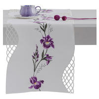 TISCHLÄUFER Luya - Violett, Textil (174/35/1cm) - home&you