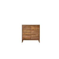 KOMMODE Gabrielle Braun aus Mango - Braun, Holz (100/100/40cm) - Tikamoon