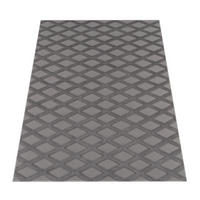 KURZFLORTEPPICH Waschbar, mit Rautenmuster, Anthrazit, 60 x 100 cm - Anthrazit, Textil (60/100cm) - KADIMA DESIGN