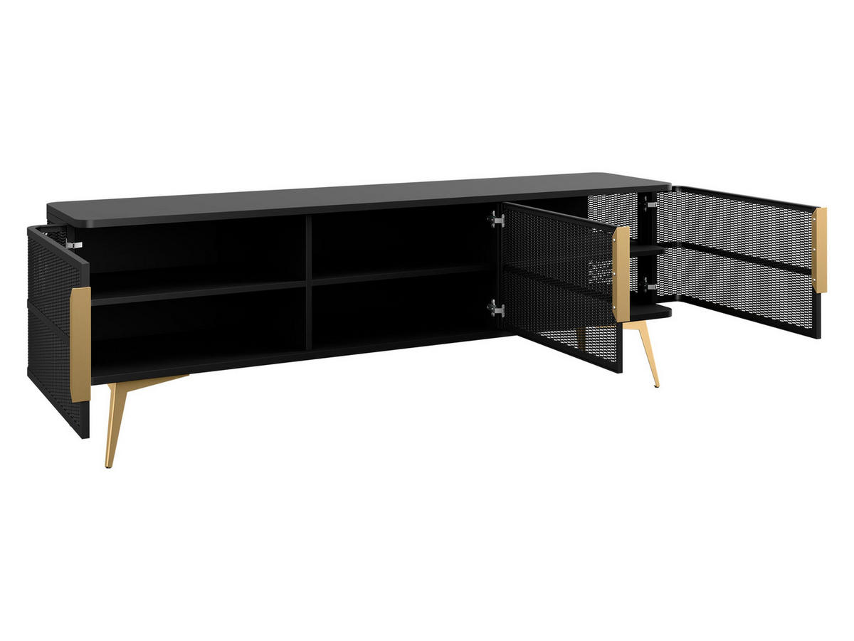 TV-LOWBOARD Modera - Kaschmir/Goldfarben, Holzwerkstoff/Metall (180/60/40cm) - MIRJAN24