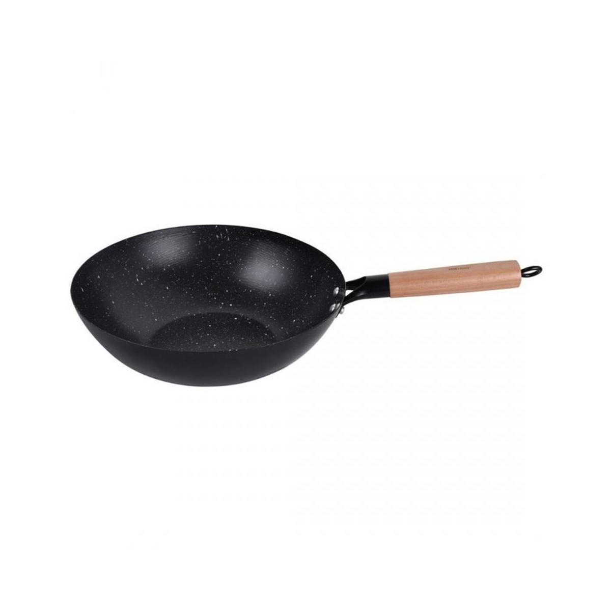 WOK Schwarz 53.5/30/9 cm 63887 - Schwarz, Metall (30cm) - Kinghoff 