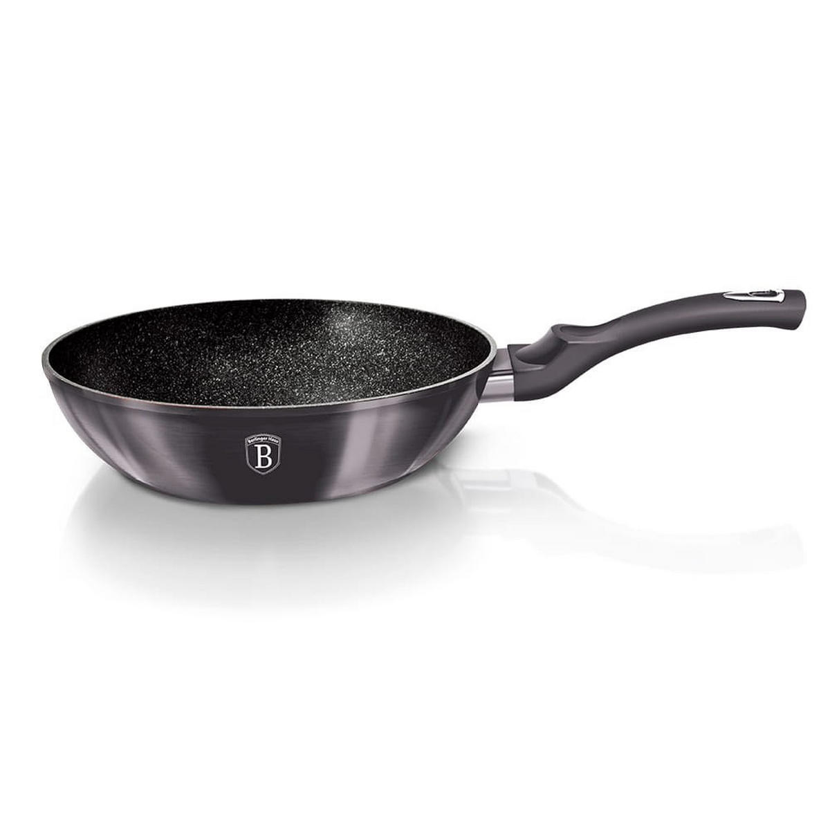 WOK Graphit 28/28/7.4 cm BH6900 - Graphitfarben, Metall (28cm) - Berlinger Haus