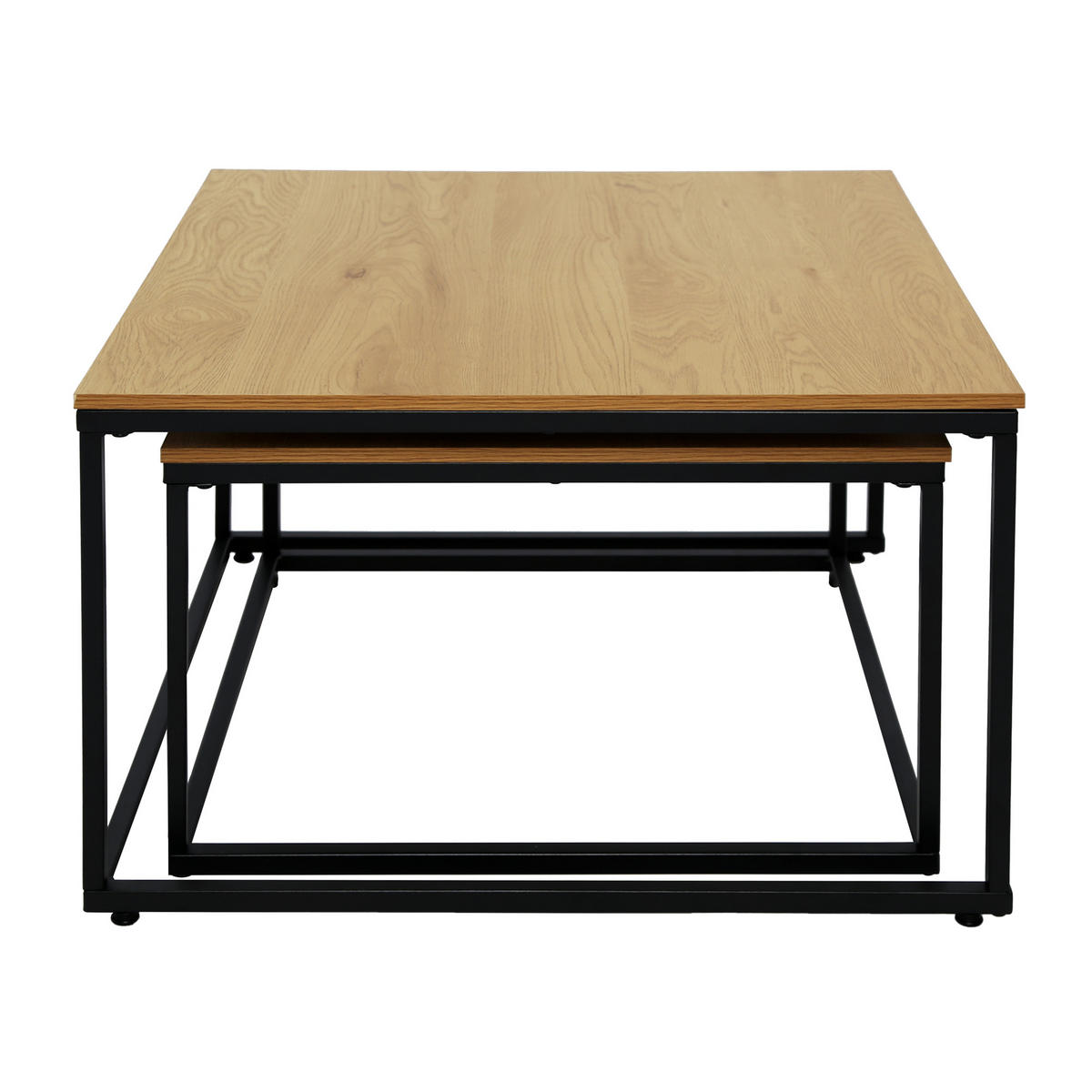 COUCHTISCH 2er Set quadratisch Eiche hell - Hellbraun, Holzwerkstoff (70/70/42cm) - Home Collective