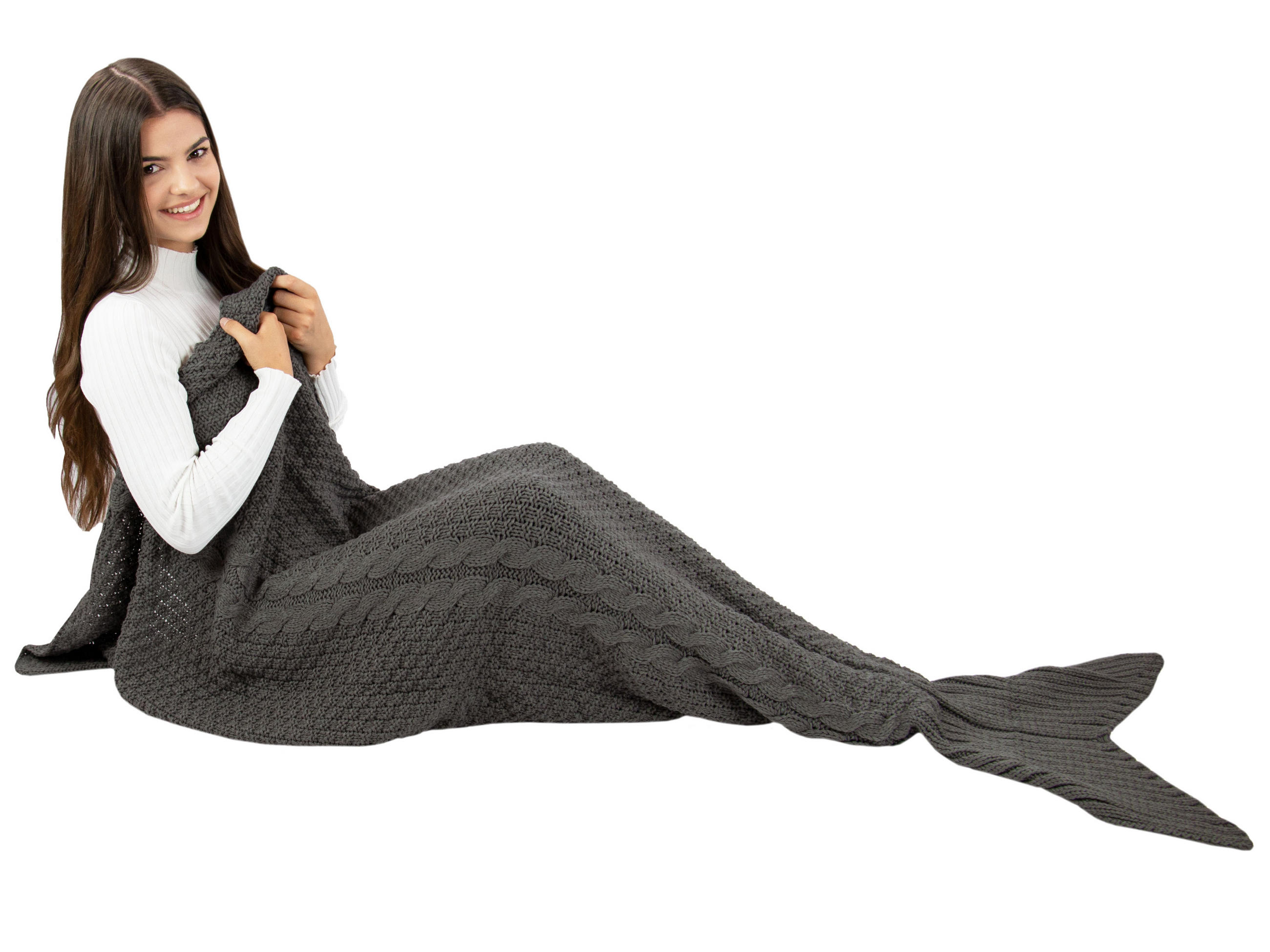 Zollner Kuscheldecke, Grau 60x180 cm