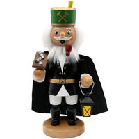 RAUCHFIGUR Bergmann mit Umhang u. Erzbrett 9/6/17 cm - Schwarz, Holz (6/17/9cm) - Dekoteam24