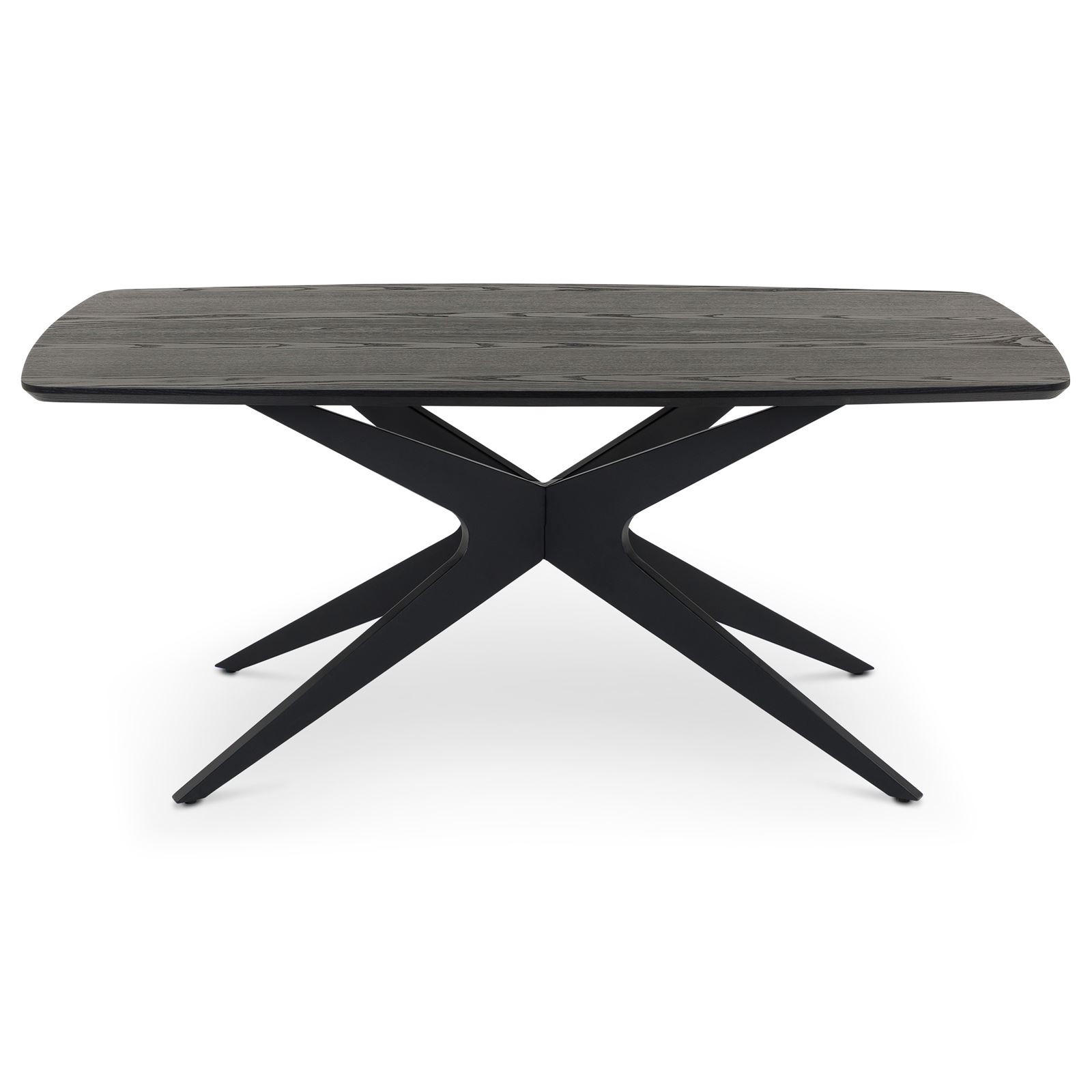 ESSTISCH TAVO schwarz - Schwarz, Holzwerkstoff (90/180/76cm) - IDIMEX