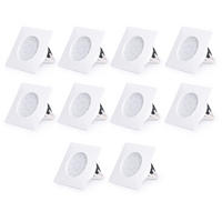 LED DECKEN-EINBAUSTRAHLER Weiß 10,2 cm 10er Set - Weiß, Kunststoff (10.2/4.5/10.2cm)
