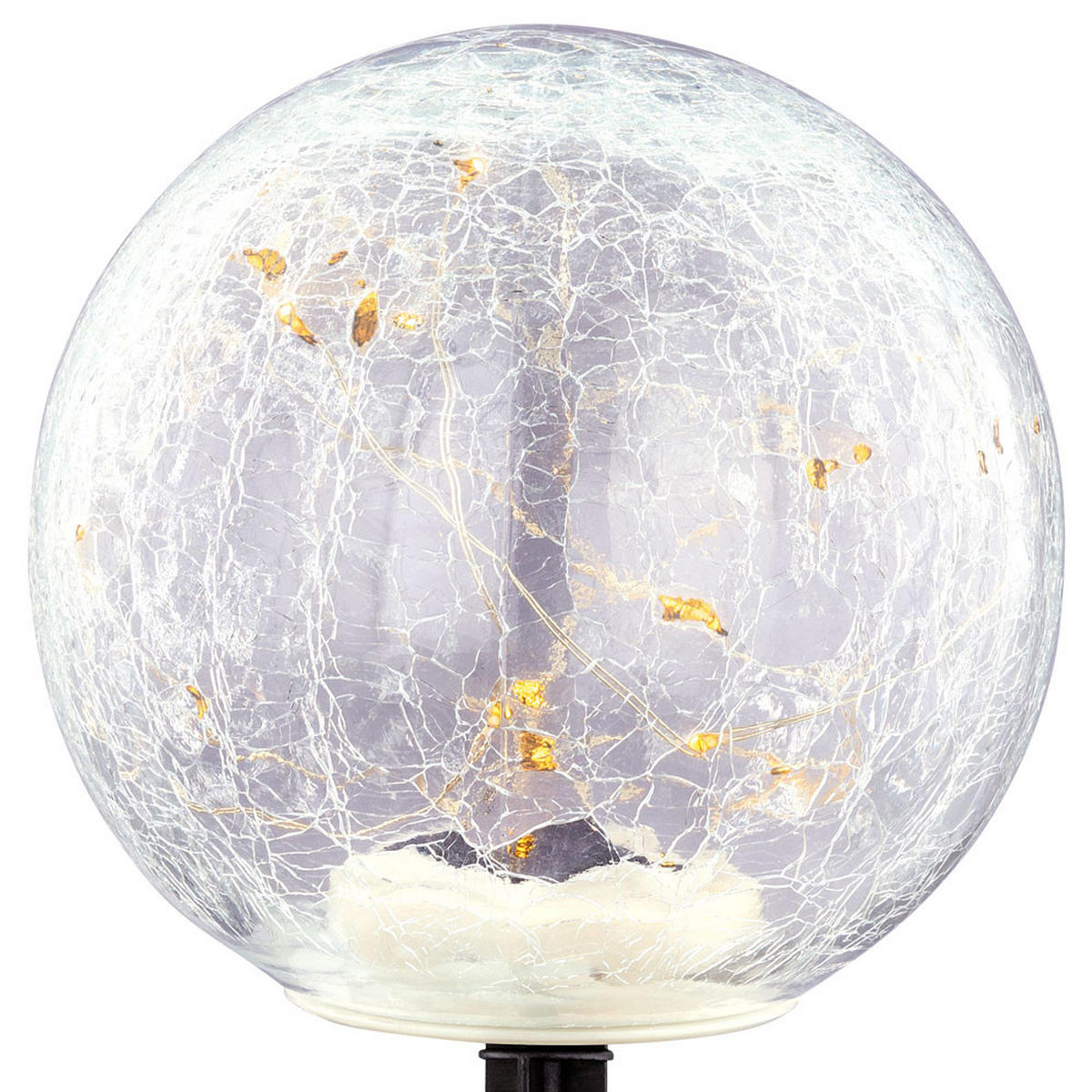 LED AUSSENLEUCHTE Solarleuchte klar Glas - Klar, Glas (15/15/25.5cm)