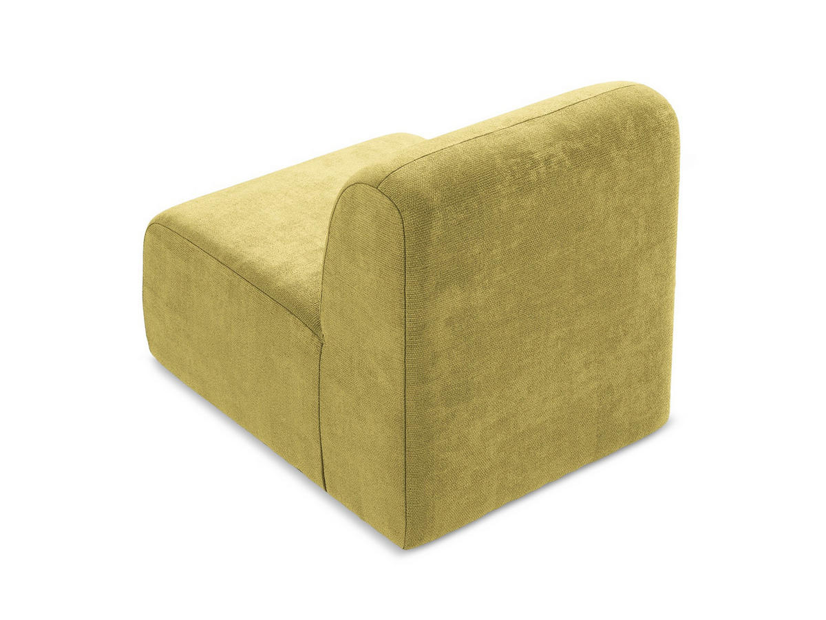 SOFAELEMENT Chenille Stoff Grün - Limette/Schwarz, Holzwerkstoff/Kunststoff (70/75/94cm) - Makamii