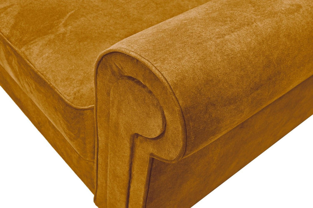 2-SITZER mit Schlaffunktion und Bettkasten - Rostfarben/Goldfarben, Holz/Kunststoff (252/102/115cm) - ed exciting design