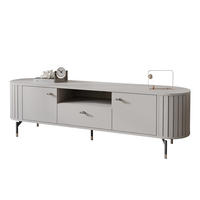 TV-LOWBOARD geriffelt, mit Schublade, Kaschmir - Kaschmir, Holzwerkstoff (180/49/40cm) - Idohome
