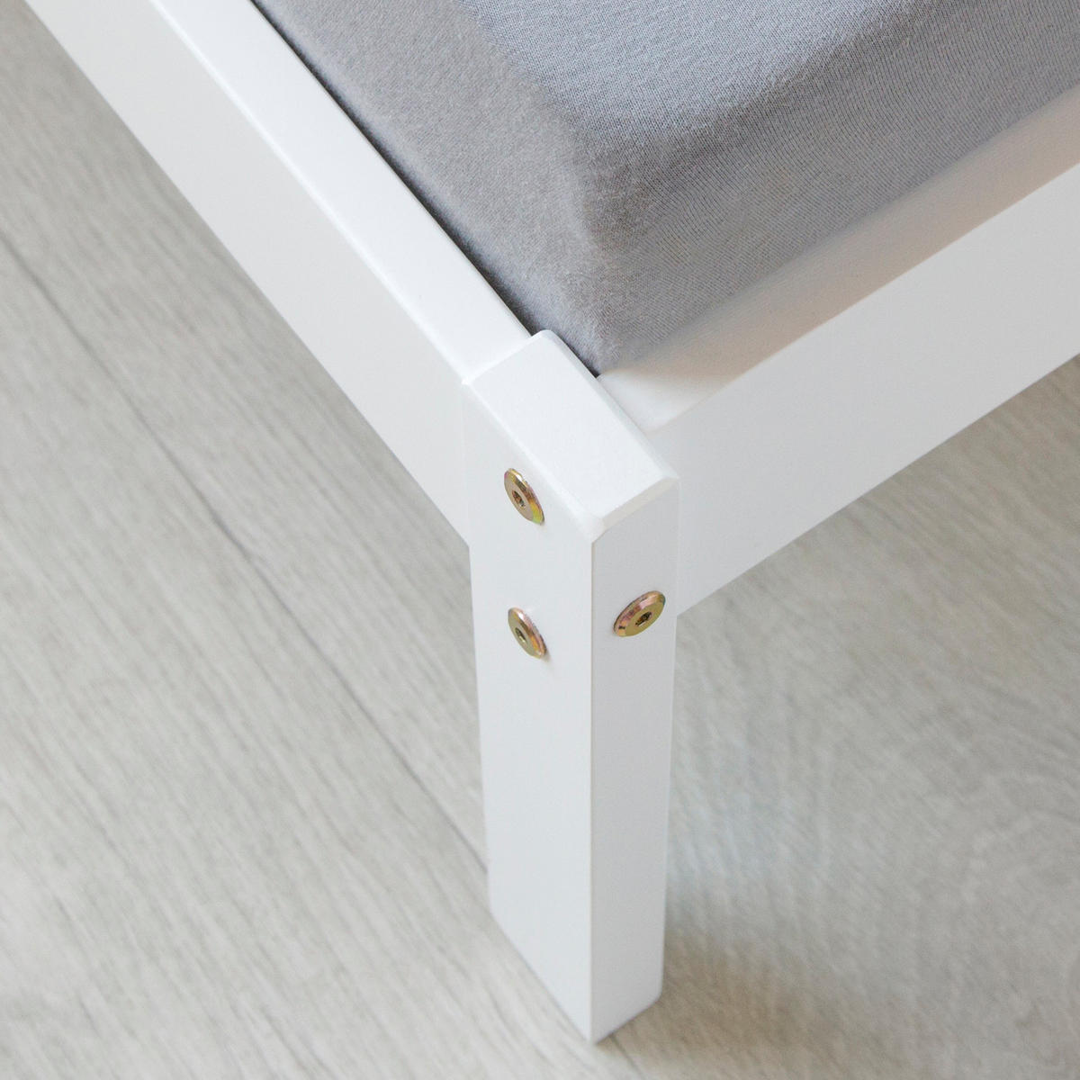 HOLZBETT Weiß 140/200 cm Doppelbett mit Lattenrost - Weiß, Holz (140/200cm) - Homestyle4u