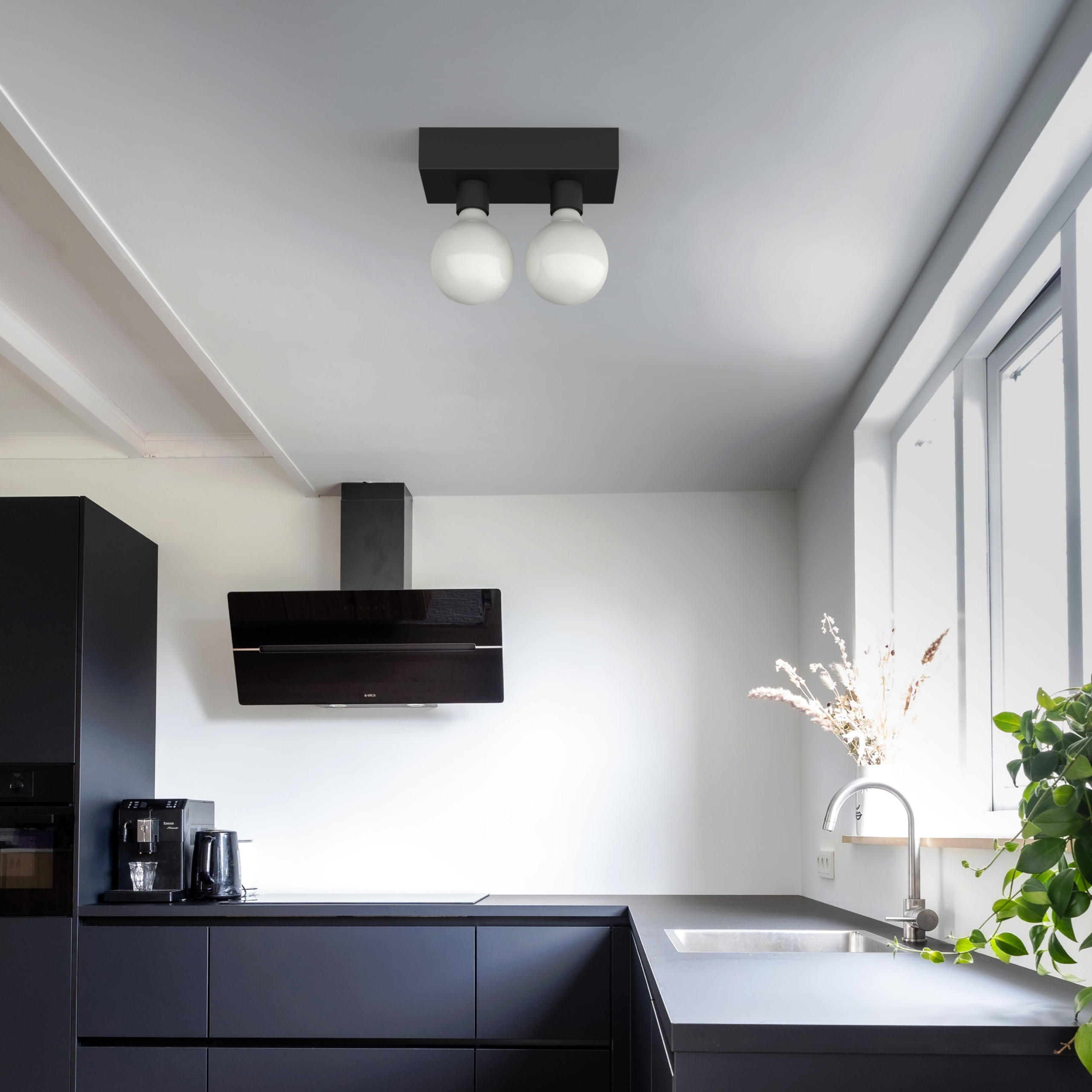 DECKENLEUCHTE - Schwarz, Metall (10/20/7.5cm) - Lumicom