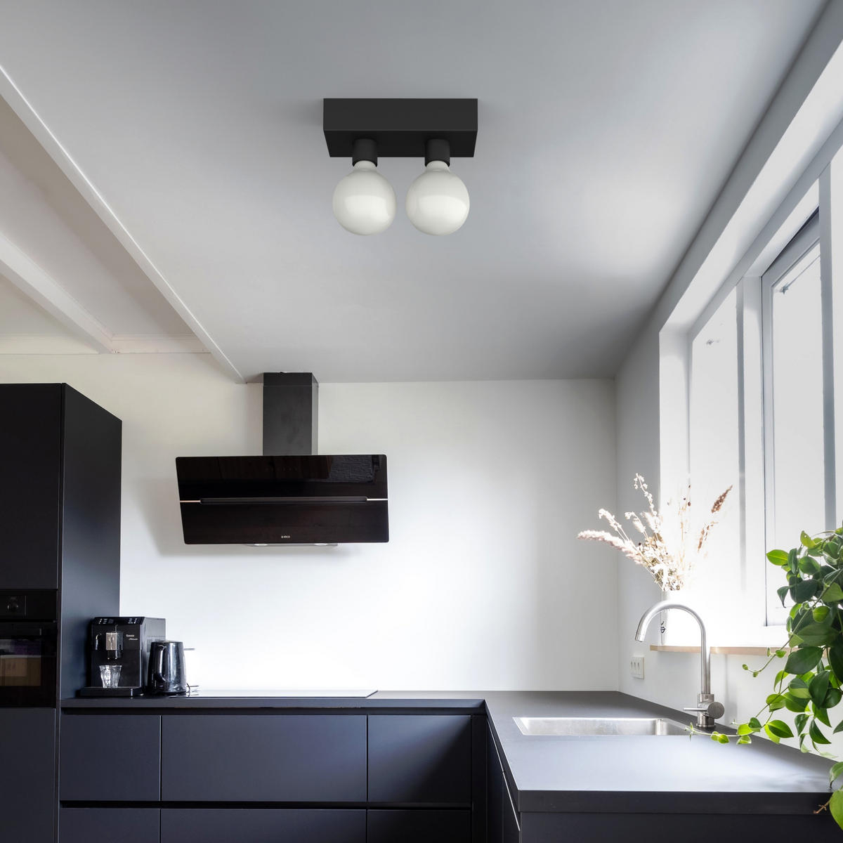 DECKENLEUCHTE - Schwarz, Metall (10/20/7.5cm) - Lumicom