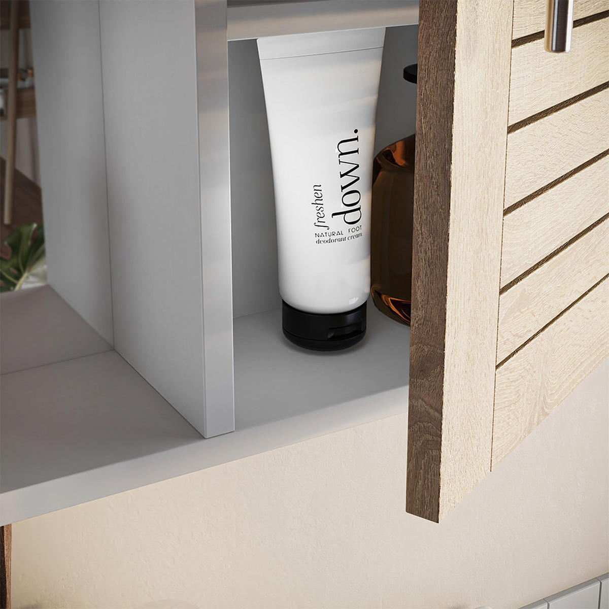 BADSPIEGELSCHRANK Looma Weiß/Eiche 60 x 60 cm mit 3 Fächern - Weiß, Holzwerkstoff (60/60/13.5cm) - Vicco