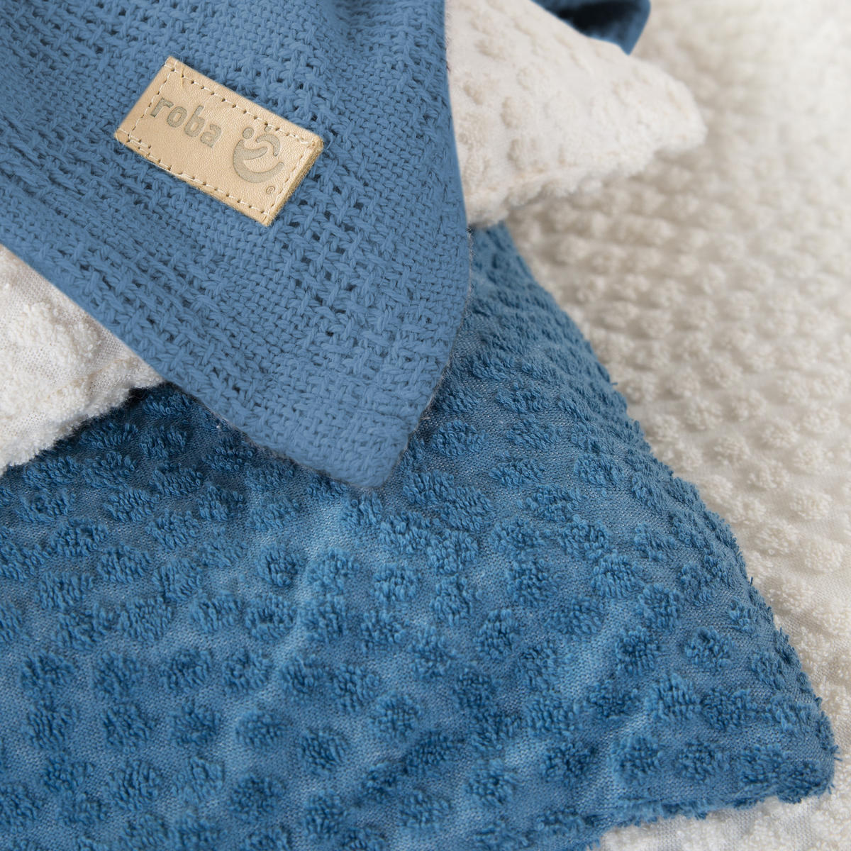 WIEGENBETTWÄSCHE 80x80 cm Seashells indigo - Blau, Textil (80/80cm) - Roba