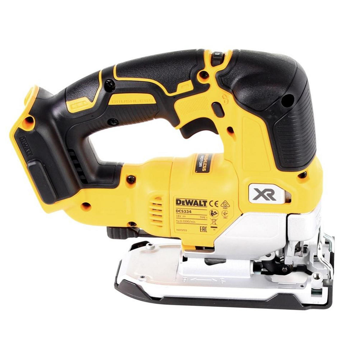 DEWALT DCS 334 NT Akku Pendelhub Stichsäge 18V Brushless Solo + TSTAK - ohne Akku, ohne Ladegerät - Multicolor, Kunststoff (45/330/16cm) - DeWalt