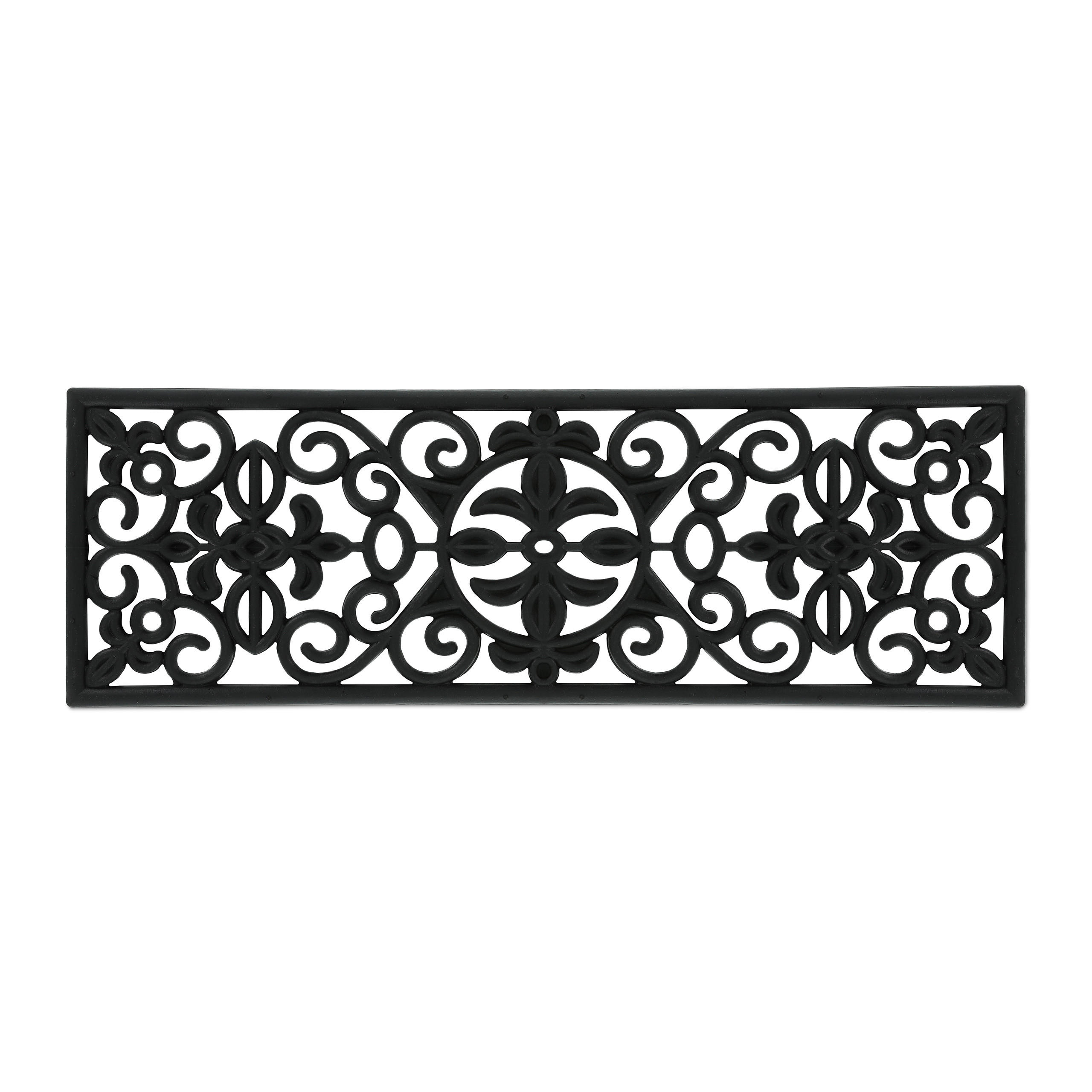 STUFENMATTE - Schwarz, Kunststoff (25/75/1cm) - Relaxdays