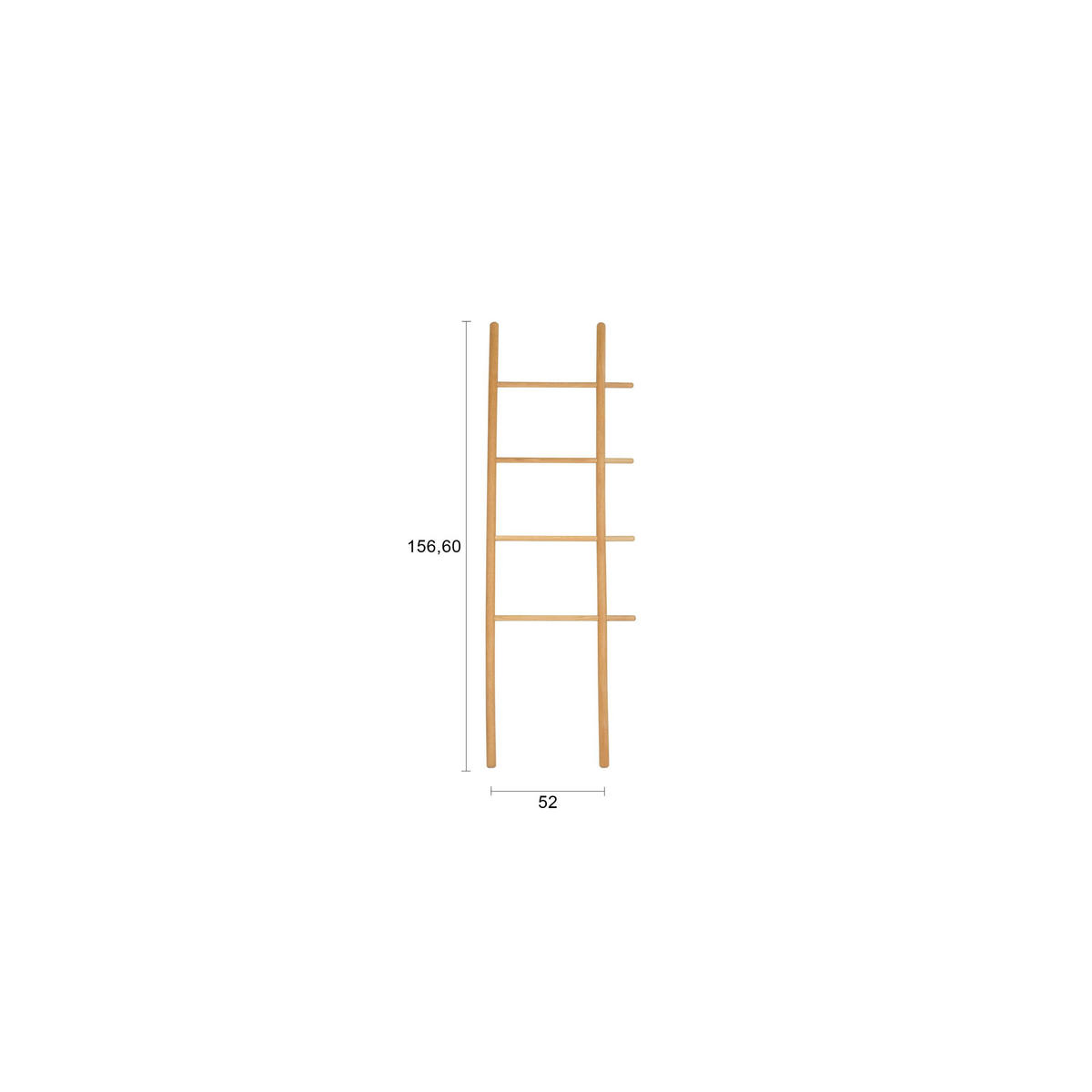 DEKORATIVE LEITER Jhon Dekorative Leiter Holz - Beige, Holz (52/156.5/3.6cm) - Housecraft Living