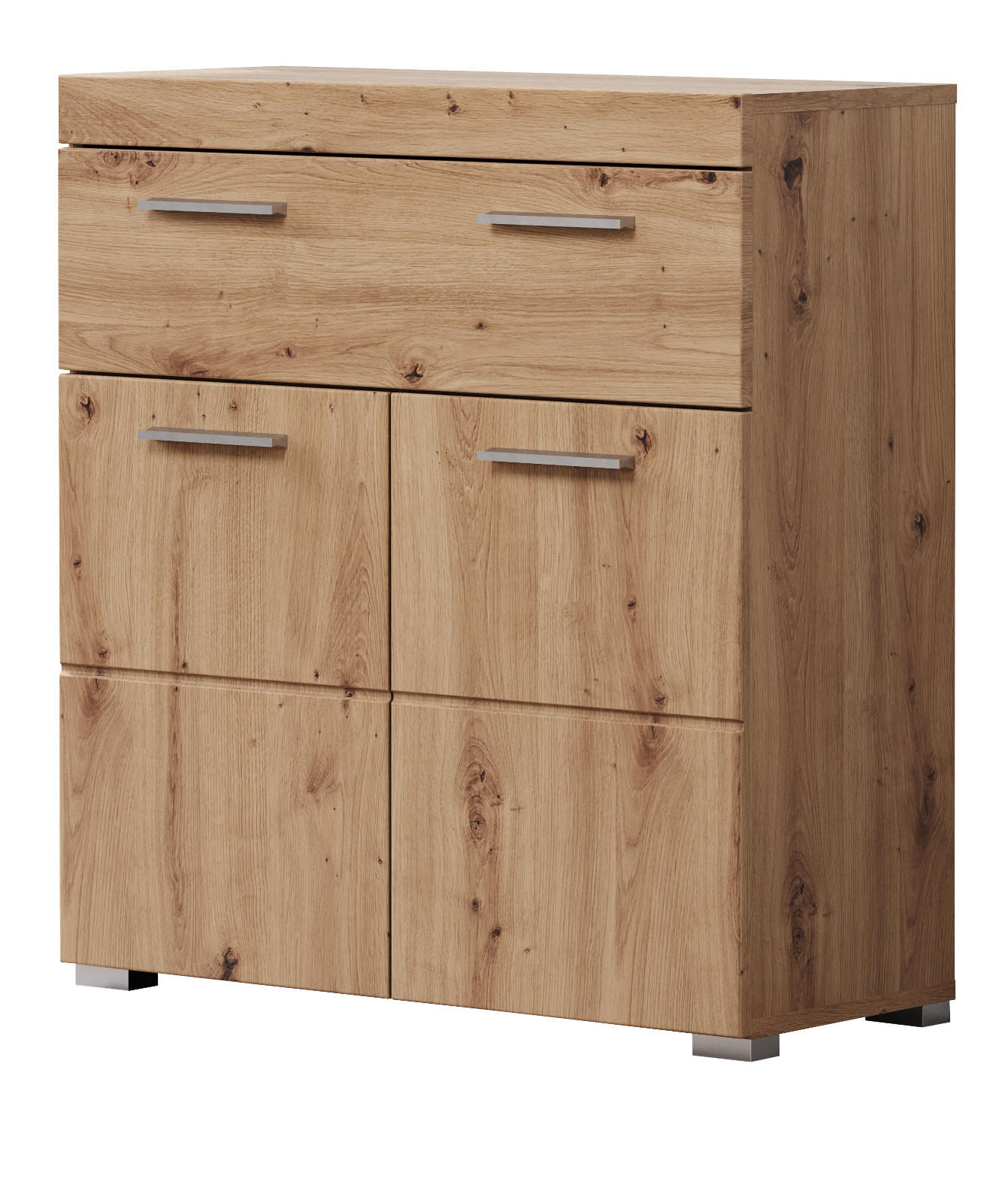BADKOMMODE Asteiche 73 x 79 cm, Badzimmer Kommode mit viel Stauraum - Eichefarben, Holzwerkstoff/Kunststoff (73/79/31cm) - Top.Furn