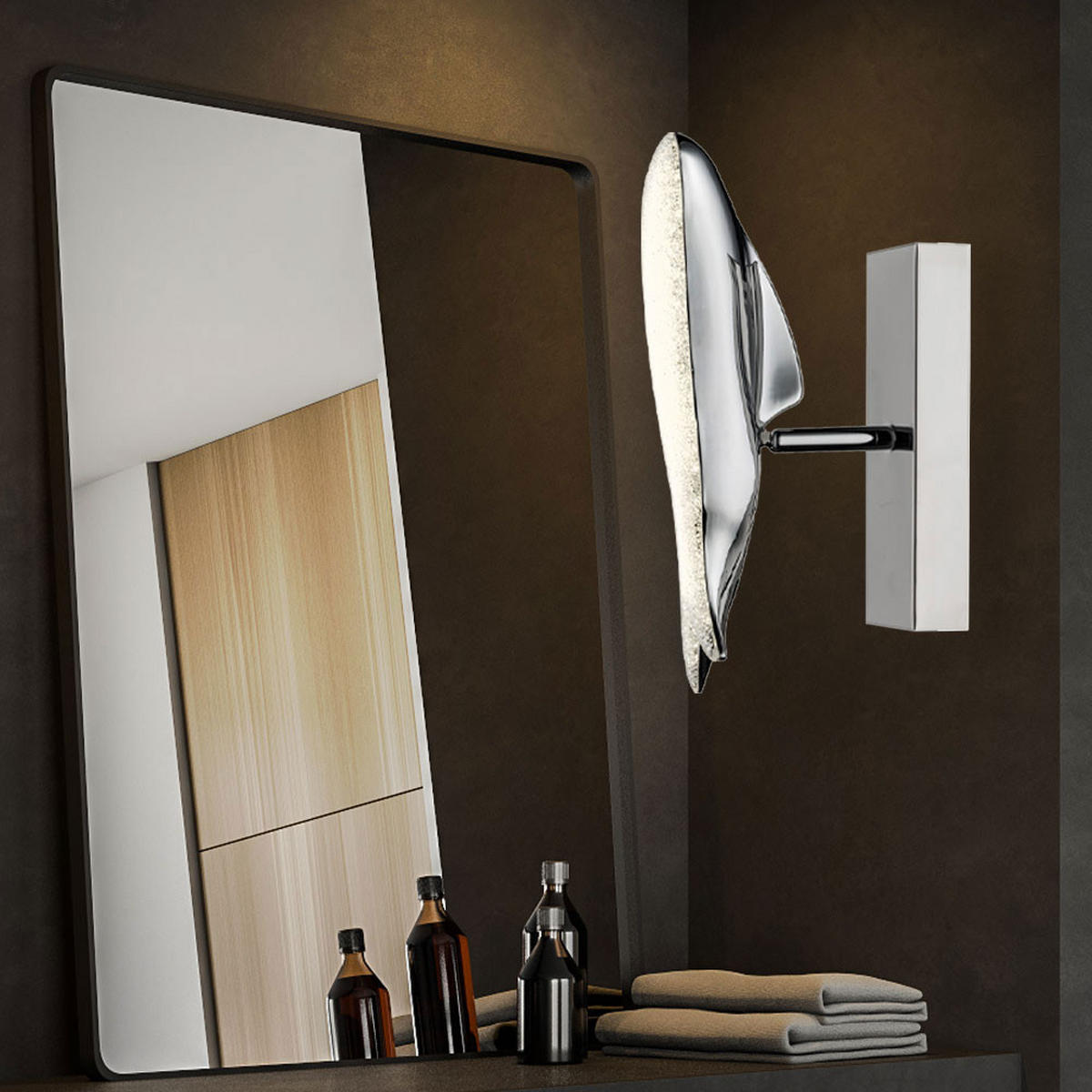 LED WANDLEUCHTE Preston Chrom Silber - Silberfarben, Metall (6/23.5/13cm) - Globo Lighting