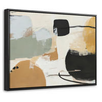 LEINWAND Bilder mit Rahmen - Farbe - Abstrakt - Farben - 40x30 - Currygelb, Textil (40/30cm) - MuchoWow