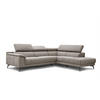 ECKSOFA FIERO 5-Sitzer, taupe - Taupe/Schwarz, Holzwerkstoff/Textil (290/228cm) - Courtois Laville