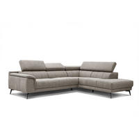 ECKSOFA FIERO 5-Sitzer, taupe - Taupe/Schwarz, Holzwerkstoff/Textil (290/228cm) - Courtois Laville