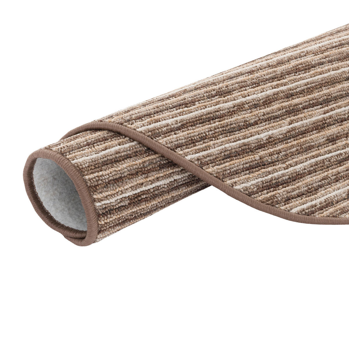 STREIFENBERBER TEPPICH MARTA RUND - Braun, Textil (200/200cm) - Snapstyle