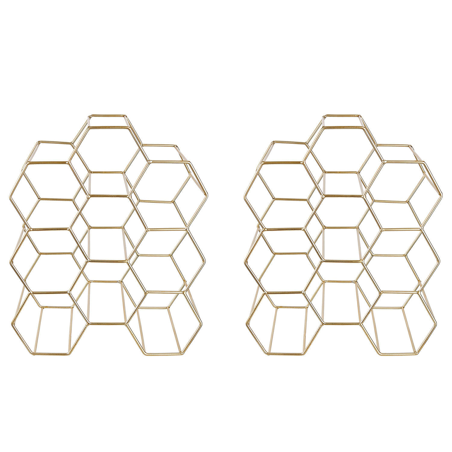 WEINREGAL (2er Set) Cubicle - Goldfarben, Metall (36/30/18cm) - Butlers