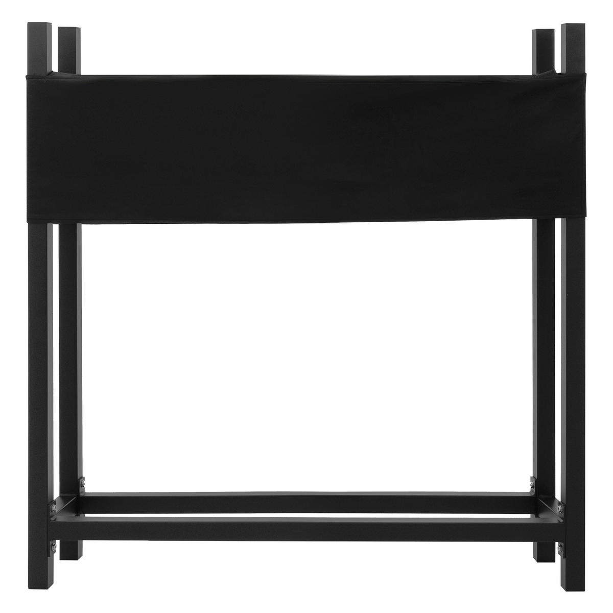 KAMINHOLZREGAL - Anthrazit, Metall (25/115/113cm) - ML-DESIGN