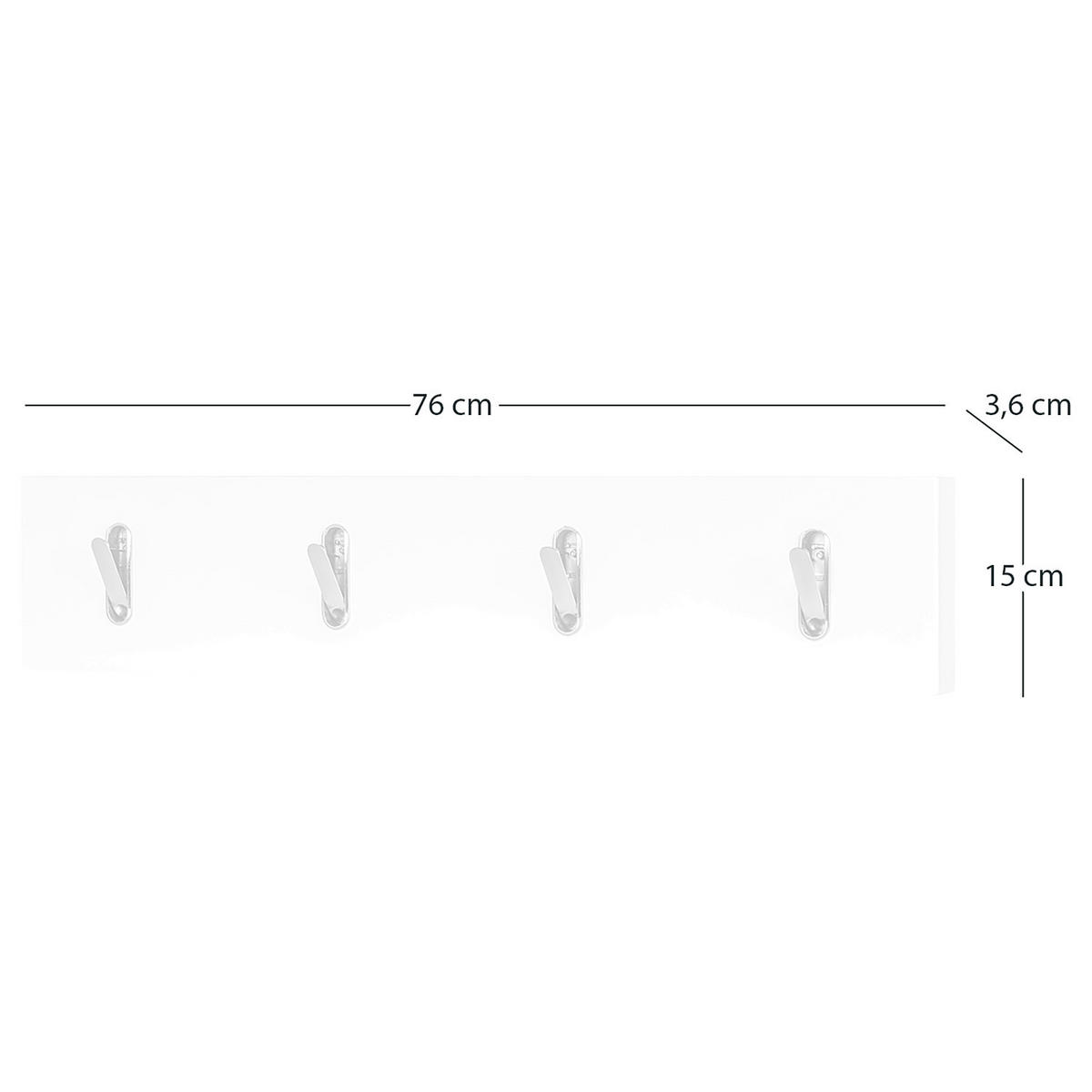 GARDEROBENLEISTE - Mintgrün, Holzwerkstoff (76/15/3.6cm) - home24
