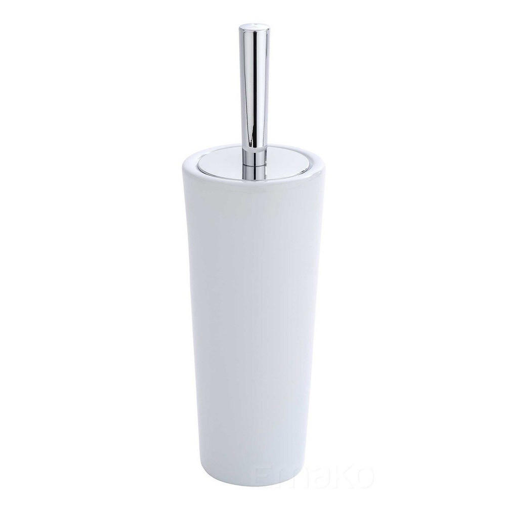 BEHÄLTER für Bürste + WC-Bürste Coni White 12/12/37 cm - Weiß, Keramik (12/37/12cm) - Wenko
