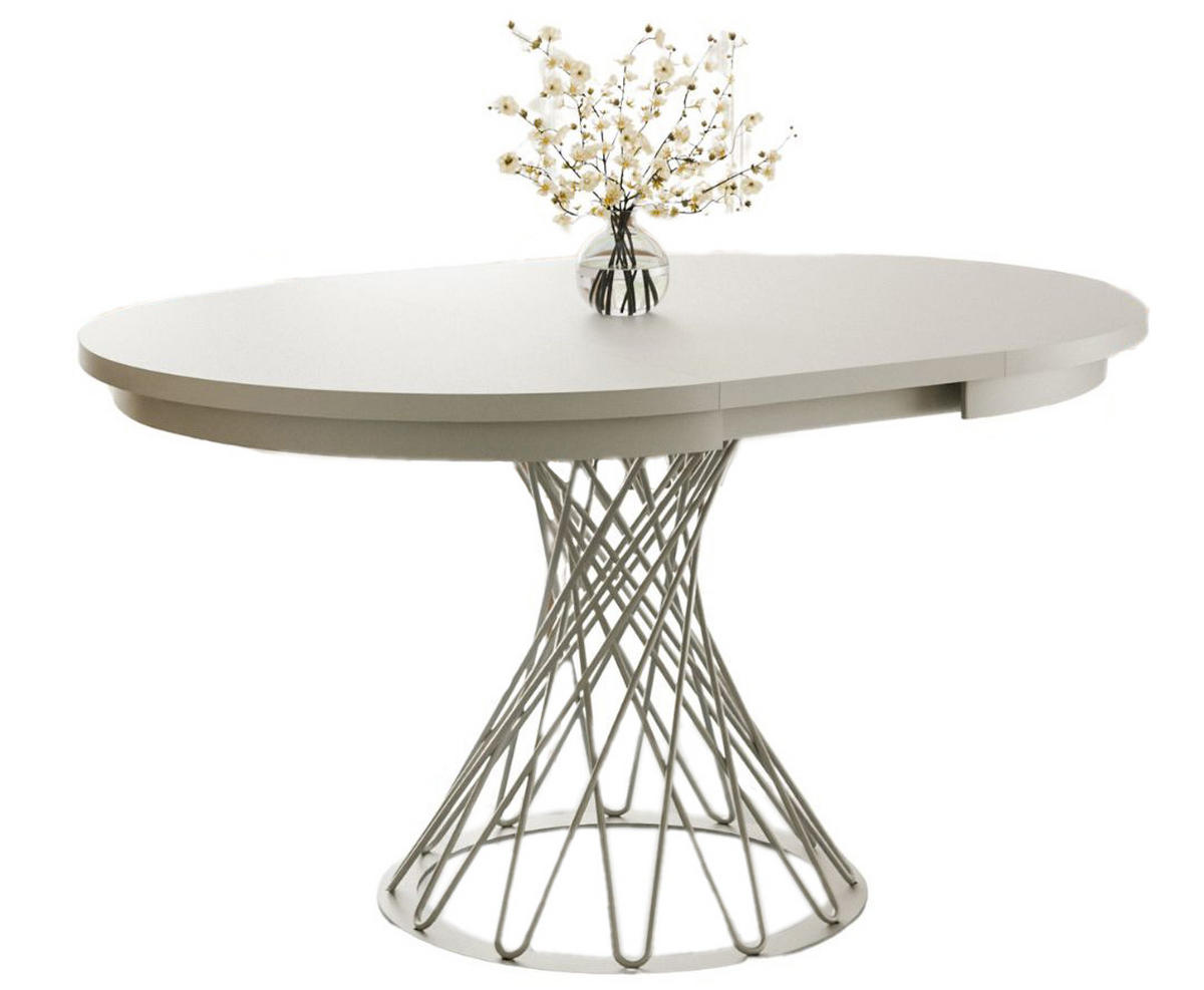 ESSTISCH 100-140 LUKO Weiß - Weiß, Holzwerkstoff (100/100/77cm) - Compleo24