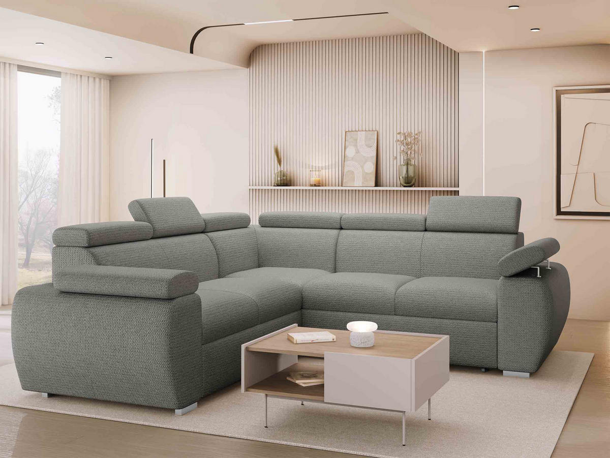 ECKSOFA Boston Maxi - Chromfarben/Graphitfarben, Holz/Textil (260/260cm) - MIRJAN24