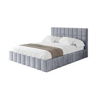 POLSTERBETT mit Bettkasten und Lattenrost, Boxbett ohne Matratze - AMEA 180x200 Grau - Grau, Holzwerkstoff/Textil (180/200cm) - ALTDECOR