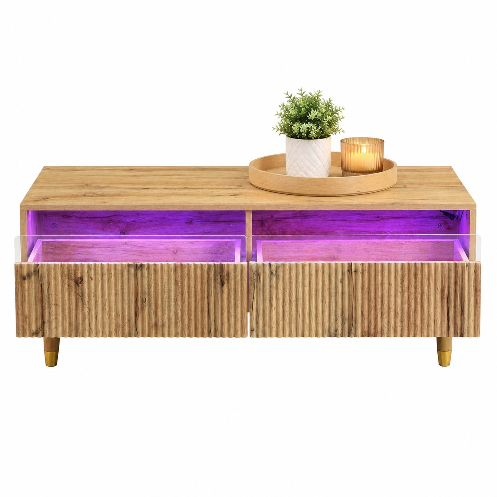 Ivmeu Couchtisch Natur 50x40x110 cm