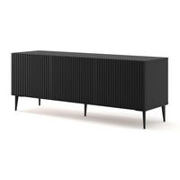TV-LOWBOARD SCHWARZ - Schwarz, Holzwerkstoff (150/56/42cm) - FURNLUX