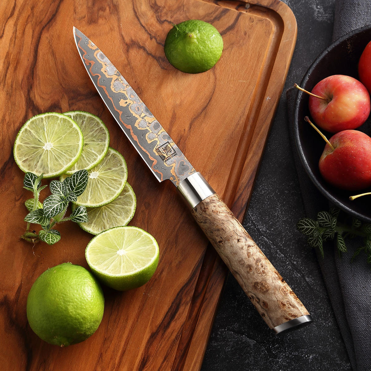 ALLZWECKMESSER 14 cm - Ahornfarben, Holz/Metall (25cm) - Zayiko