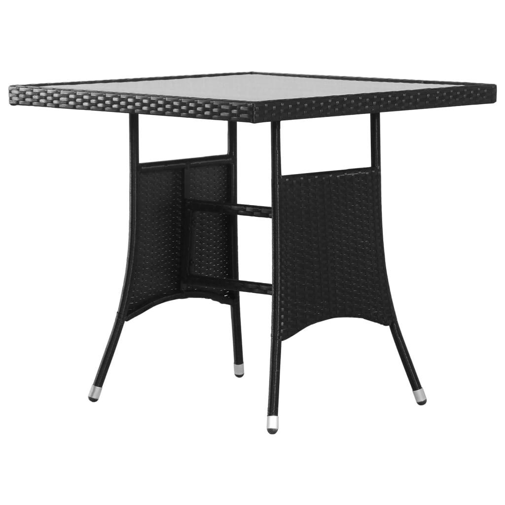 GARTENTISCH Tischmund 80/74/80 cm - Schwarz, Naturmaterialien (80/80/74cm) - ZMH