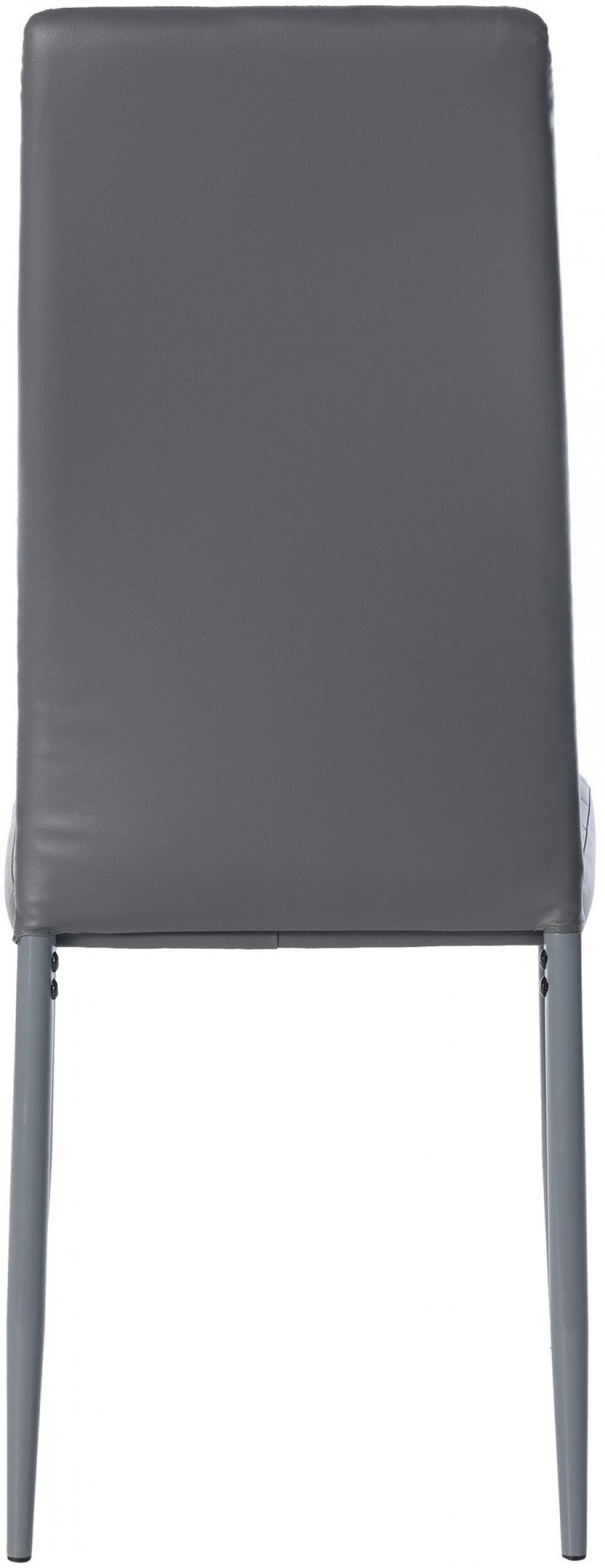STUHL Lederlook grau - Grau, Textil/Metall (41.5/99/40cm) - CLP