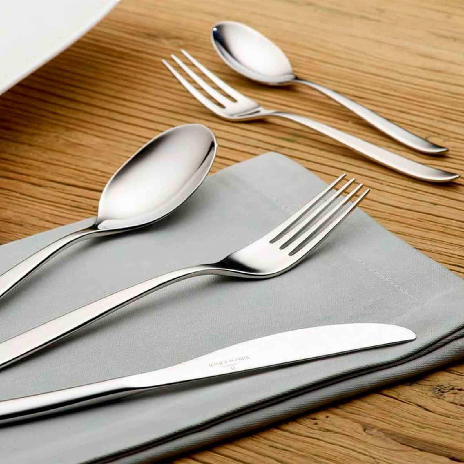 TAFELLÖFFEL SoftWave silber 21,2 cm 6er Set - Silberfarben, Metall - Villeroy & Boch