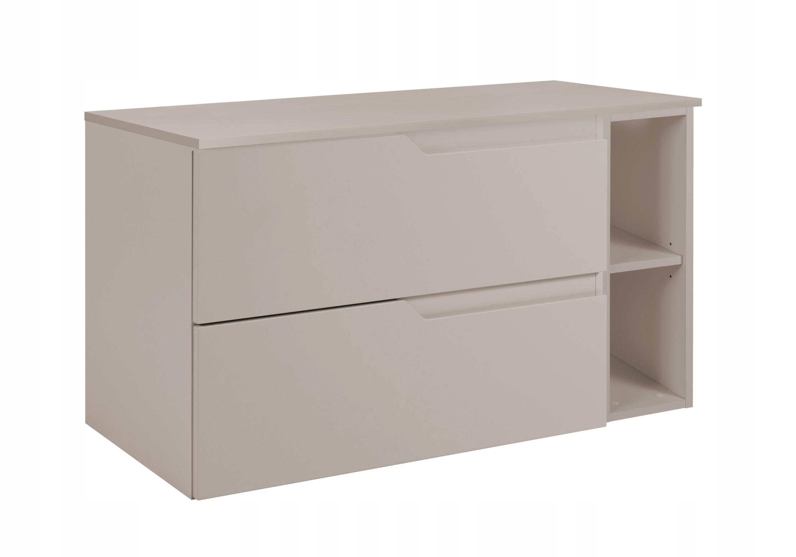 WASCHBECKUNTERSCHRANK MODERN 80 cm mit Arbeitsplatte Farbe: Kaschmir mit einem Regal Farbe: Kaschmir - Kaschmir - Kaschmir, Holzwerkstoff (80/57/46cm) - Rodan