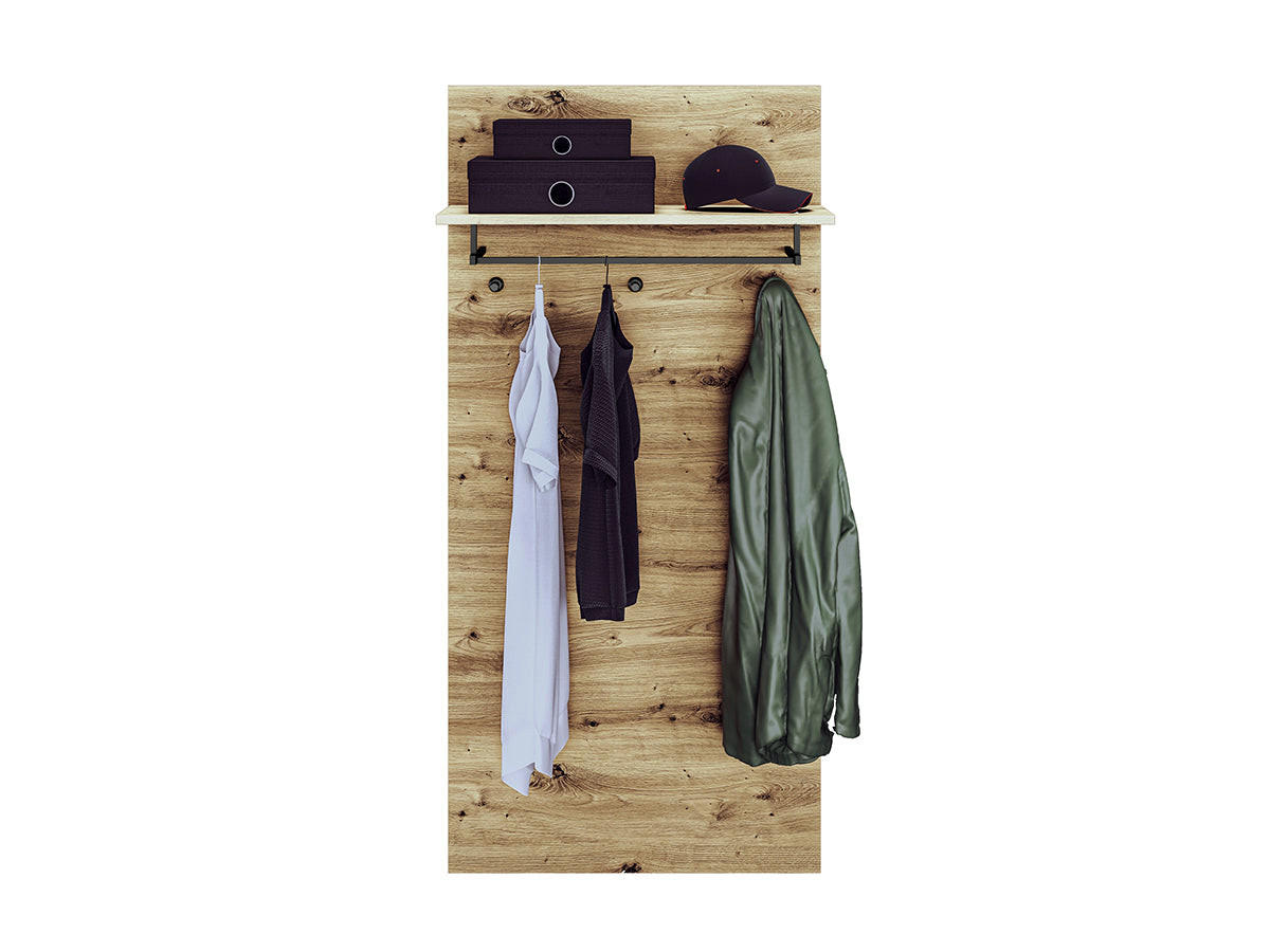 GARDEROBENPANEEL – 145 cm – Nevio – Eichefarben - Eichefarben, Holzwerkstoff (69/145/27cm) - hi-markt